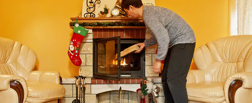 Rusted Metal Fireplace Restoration in Azusa, California